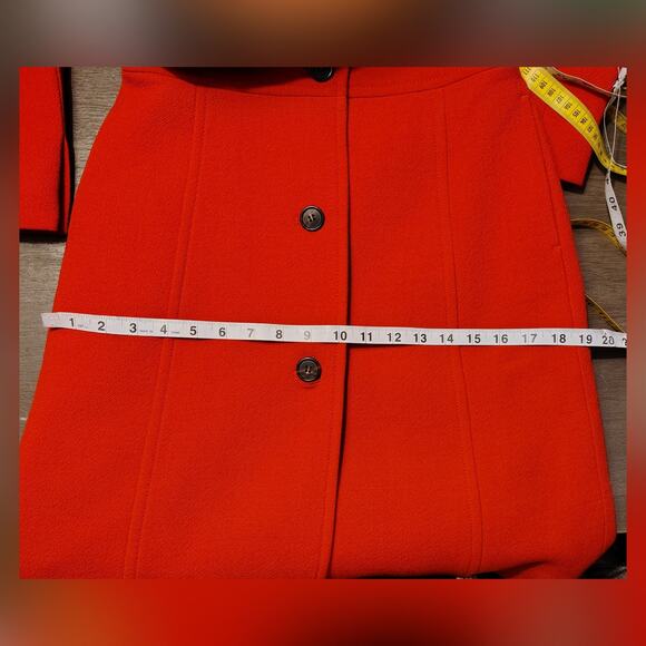 J.Crew Classic Lady Day Coat in Italian Double-cloth Wool with Thinsulate Red 0 - Picture 6 of 15